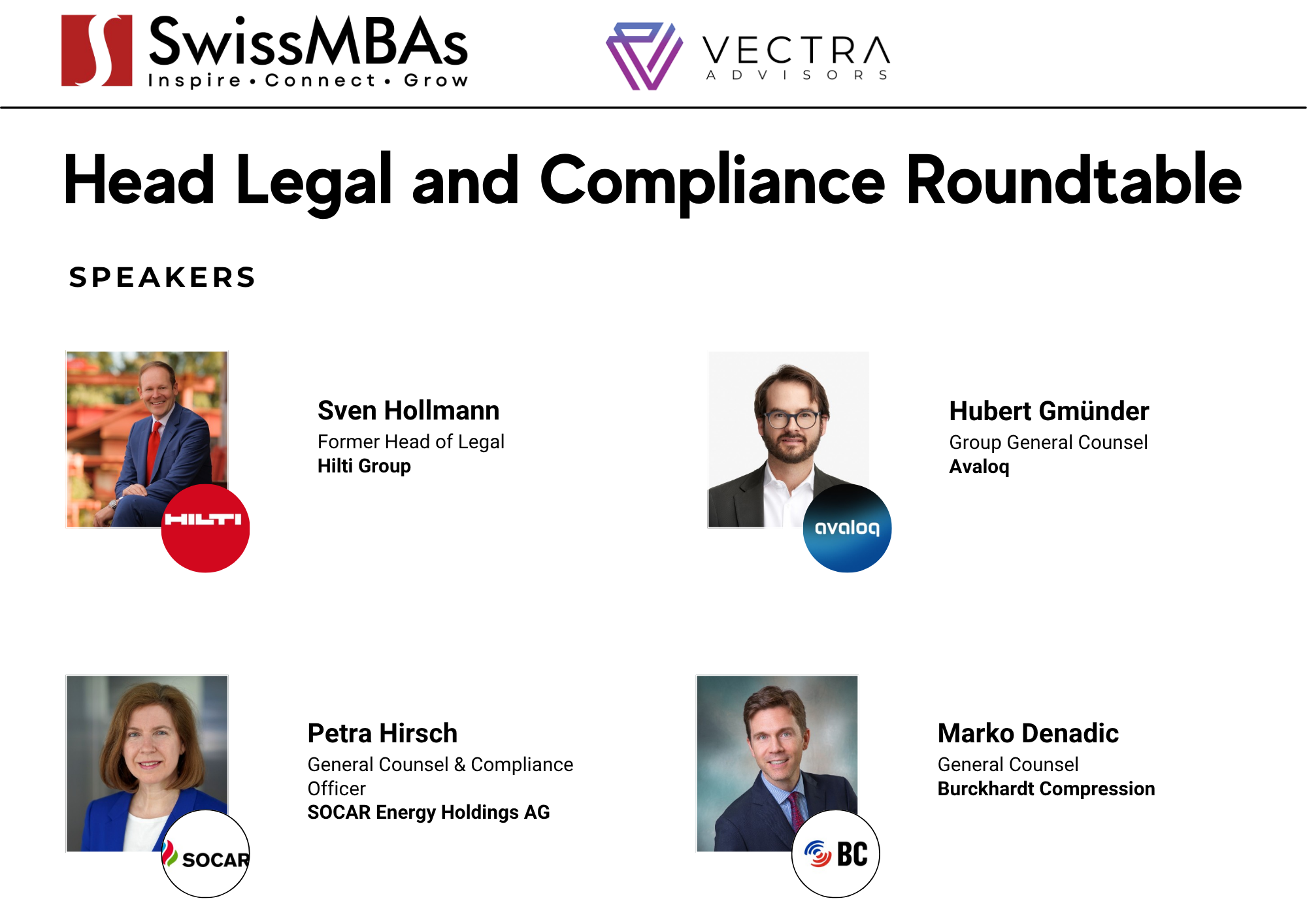 Head Legal and Compliance Roundtable, September 2025