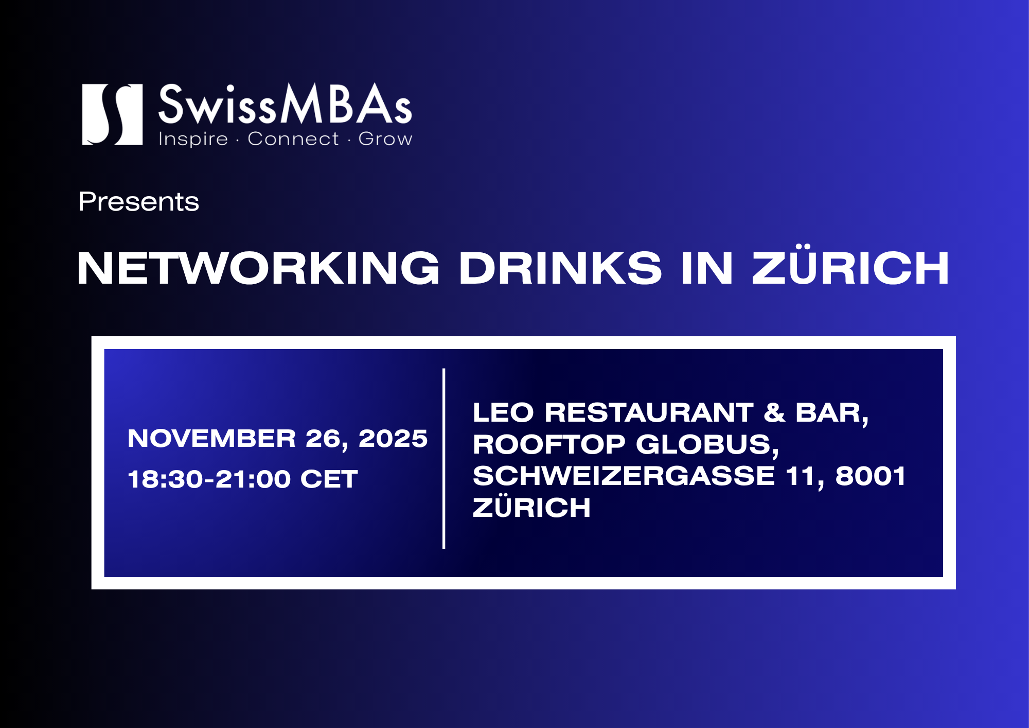 Networking Drinks in Zürich (November)