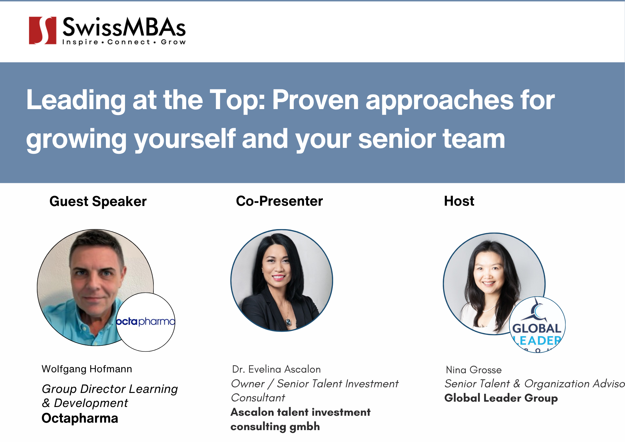 Leading at the Top: Proven Approaches for Growing Yourself and Your Senior Team