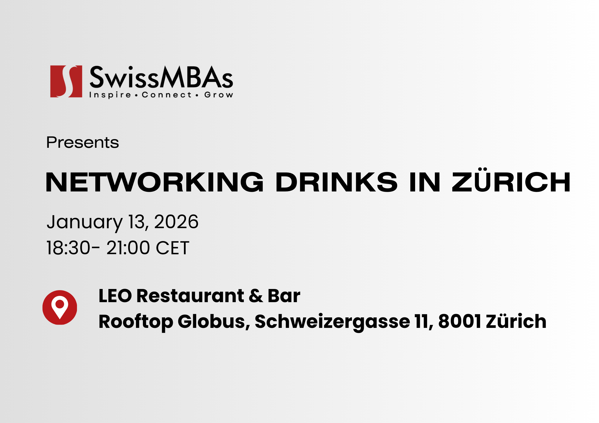 Networking Drinks in Zürich, January 2026