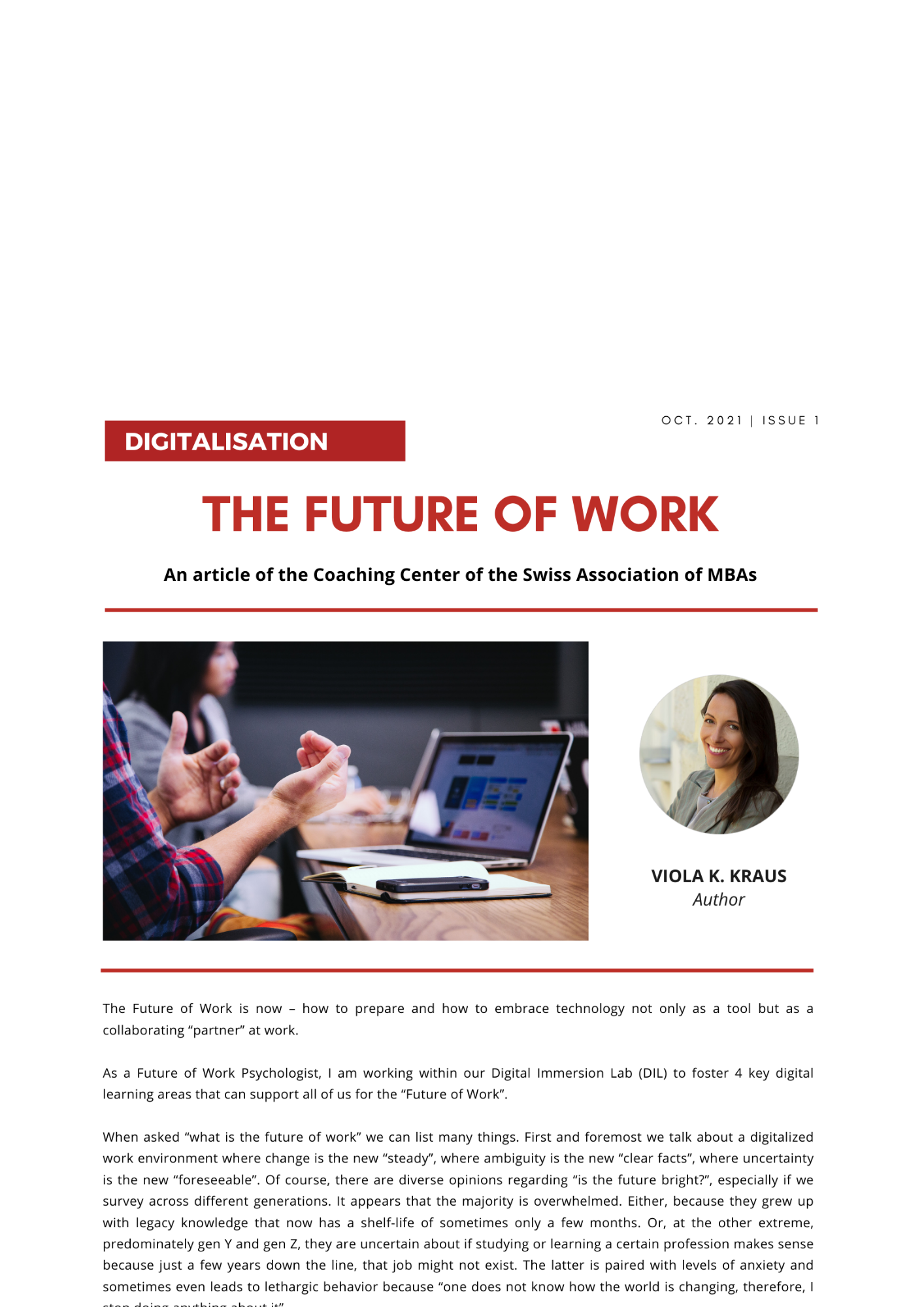 THE FUTURE OF WORK