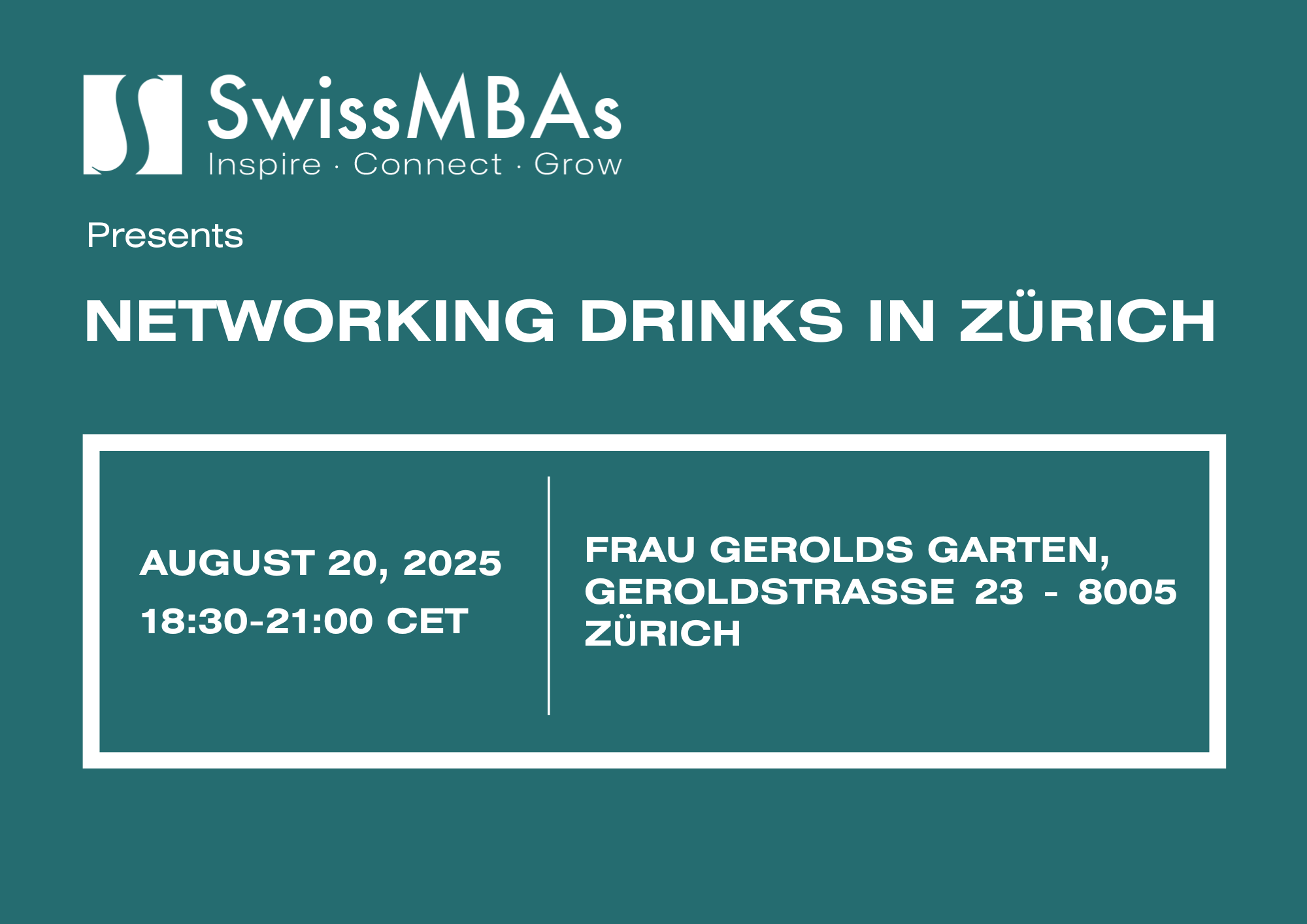 Networking Drinks in Zürich (August)