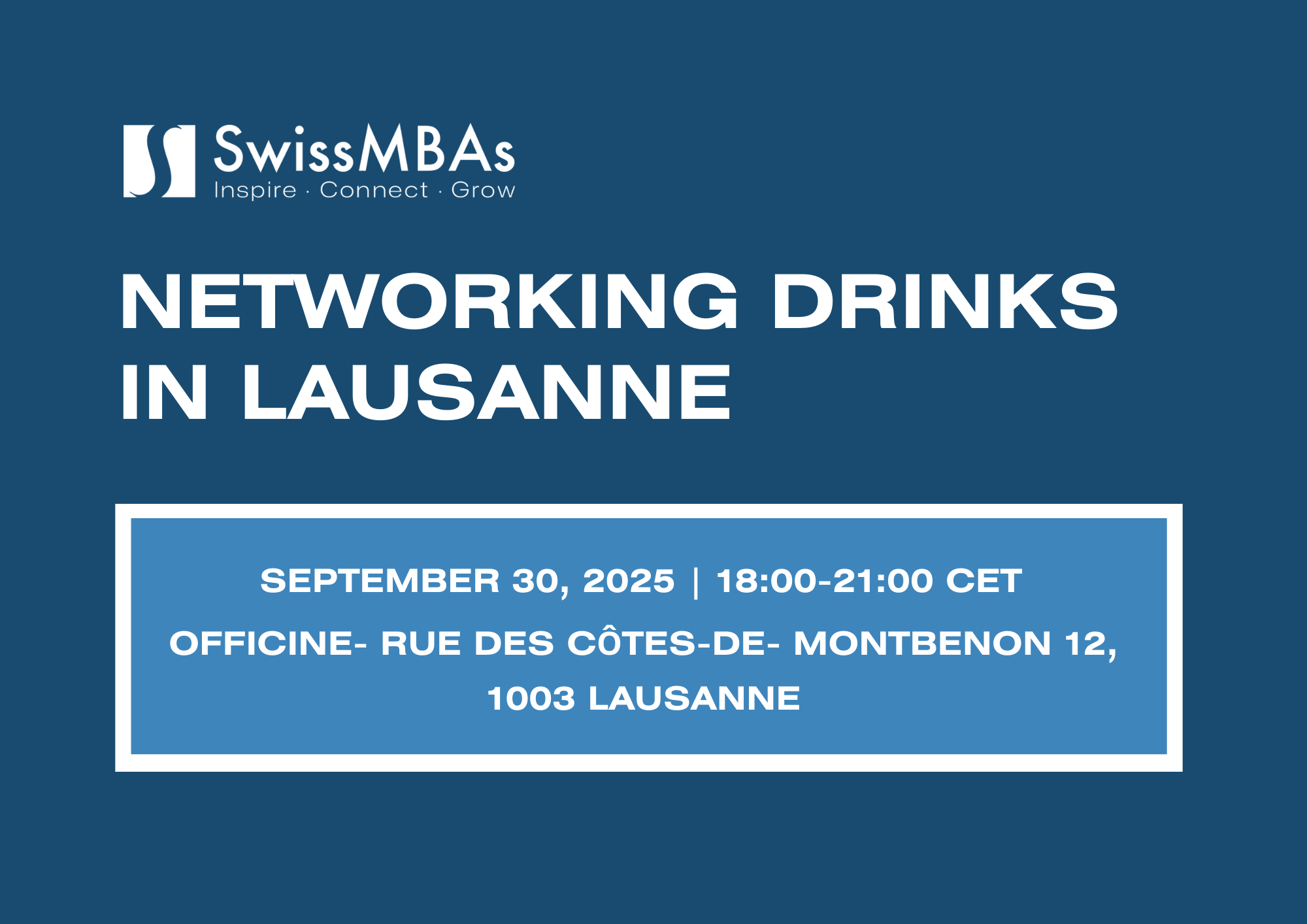 Networking Drinks in Lausanne