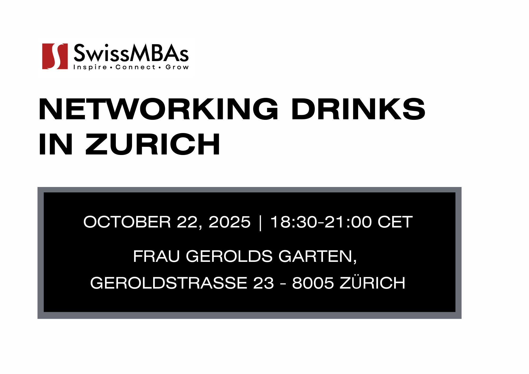 Networking Drinks in Zurich (October)