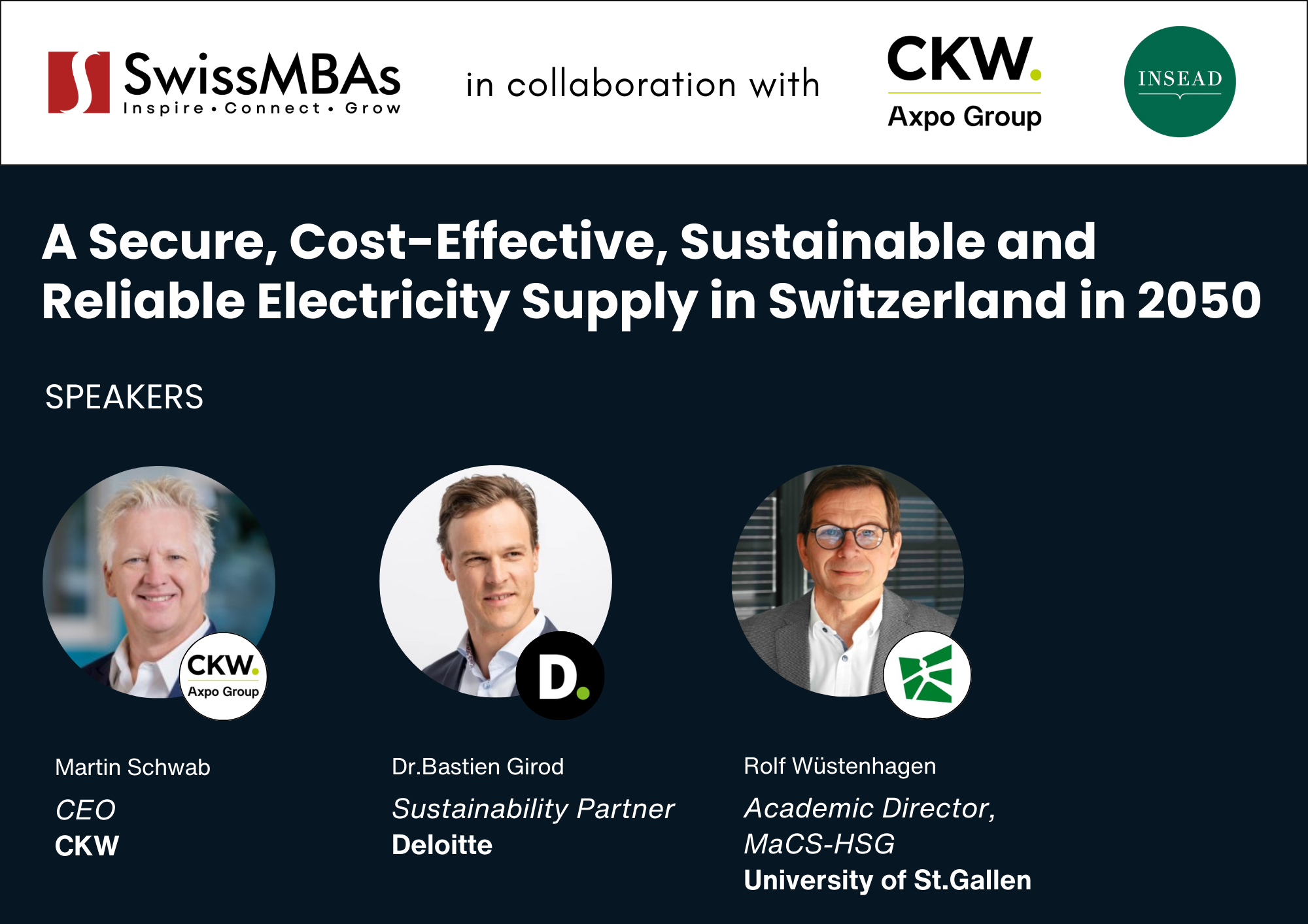A Secure, Cost-Effective, Sustainable and Reliable Electricity Supply in Switzerland in 2050