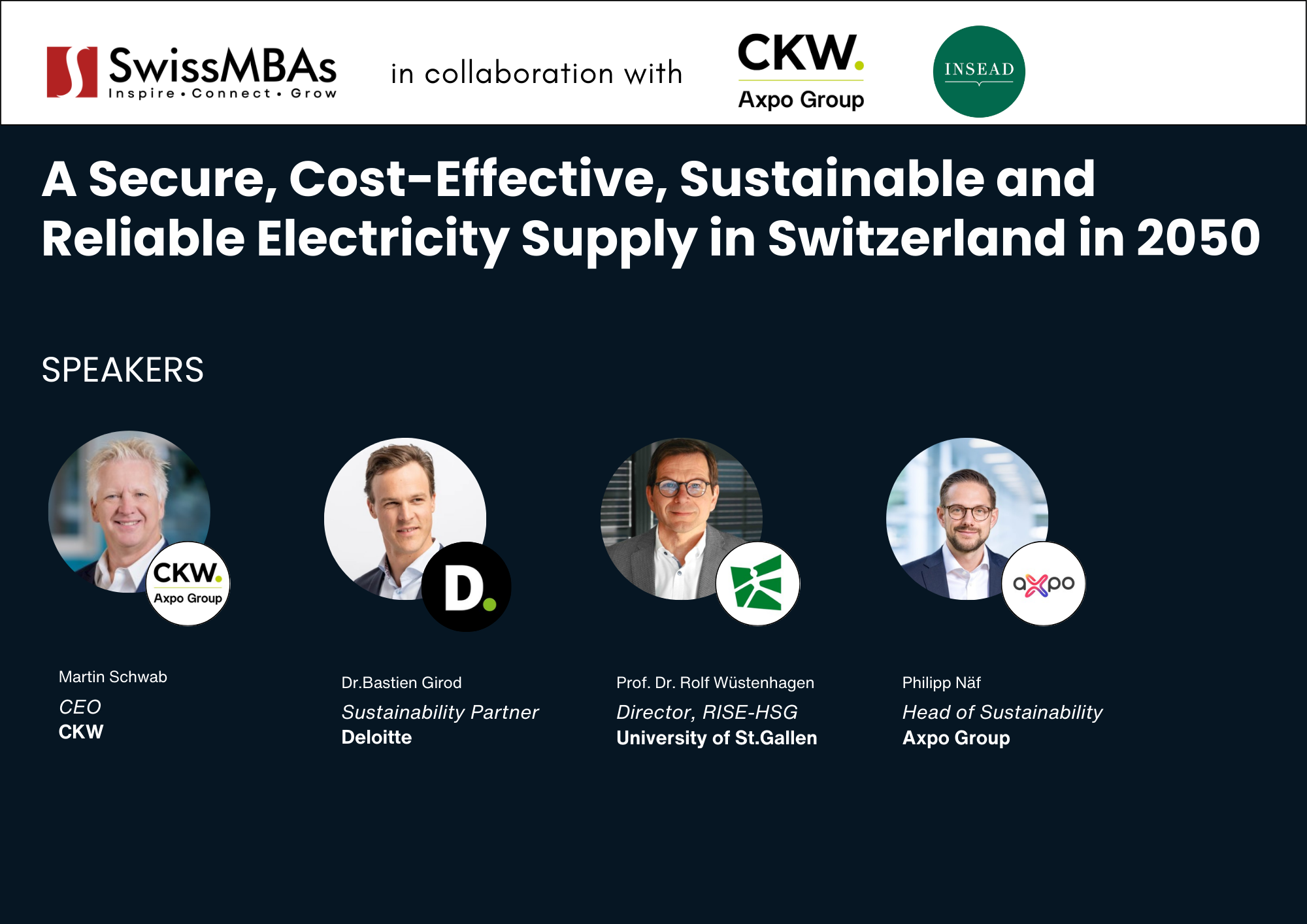 A Secure, Cost-Effective, Sustainable and Reliable Electricity Supply in Switzerland in 2050