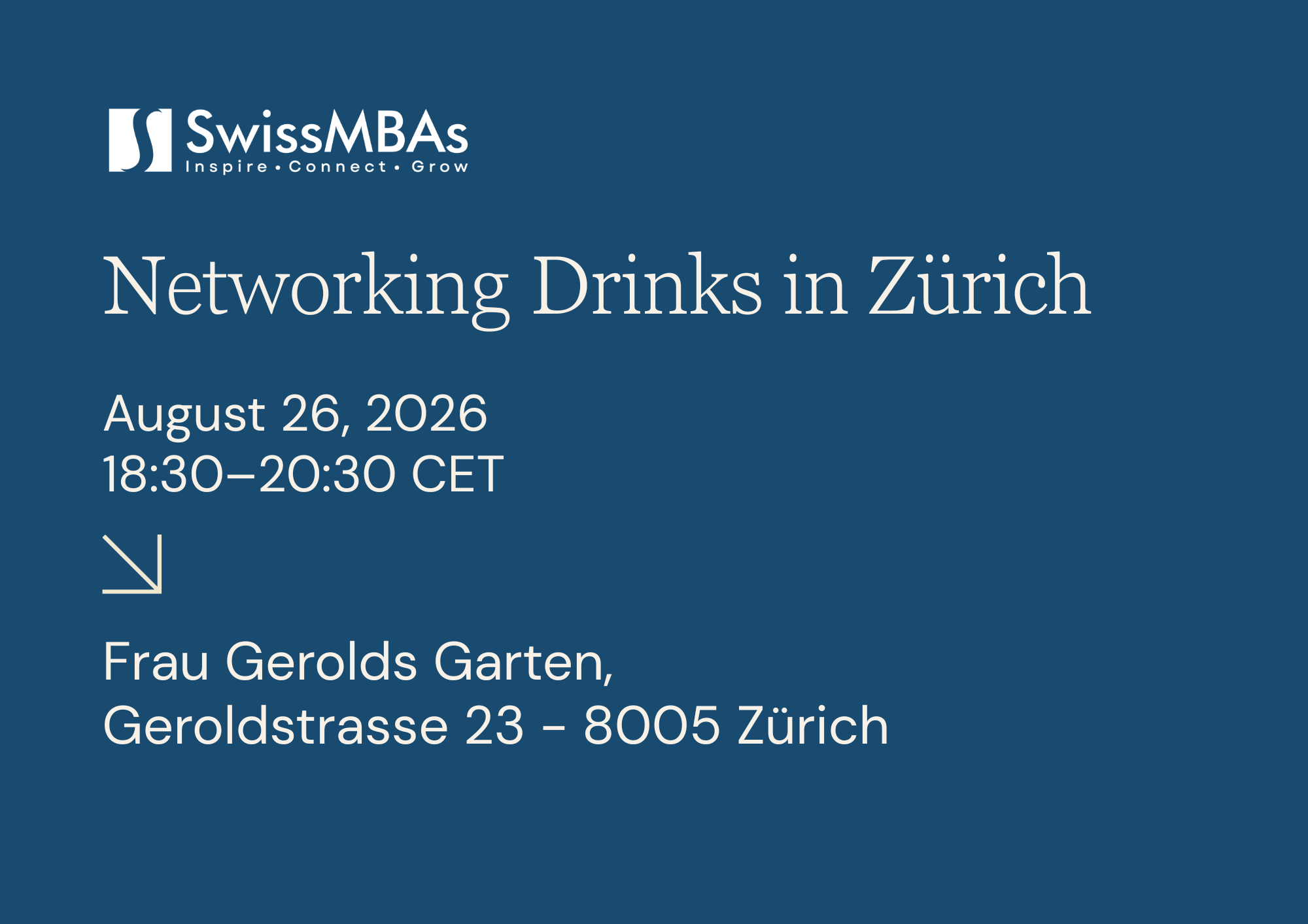 Networking Drinks in Zurich 2026 (August)