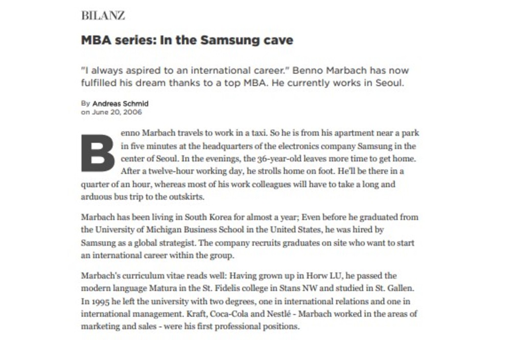 MBA series: In the Samsung cave