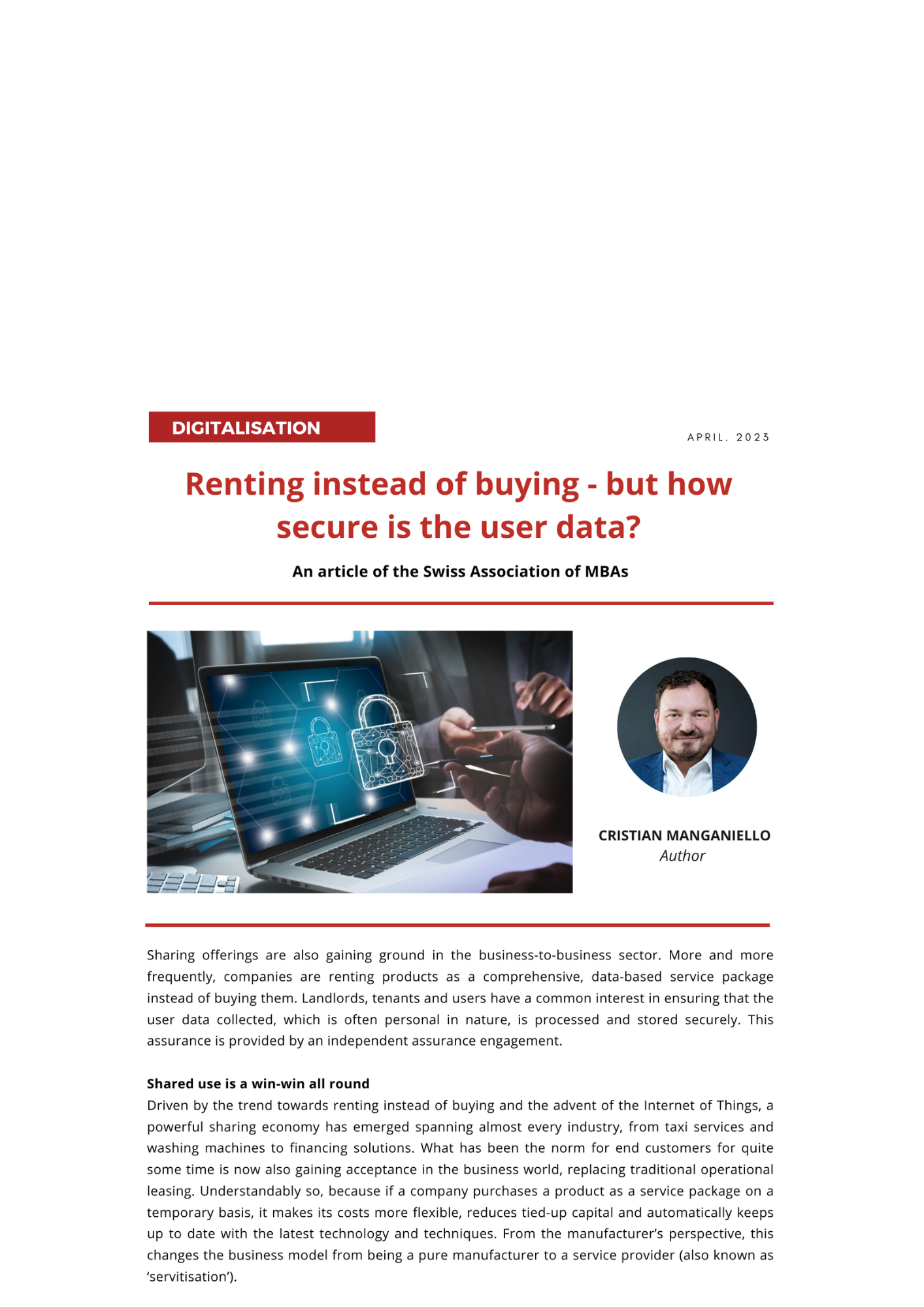 Renting instead of buying – but how secure is the user data?