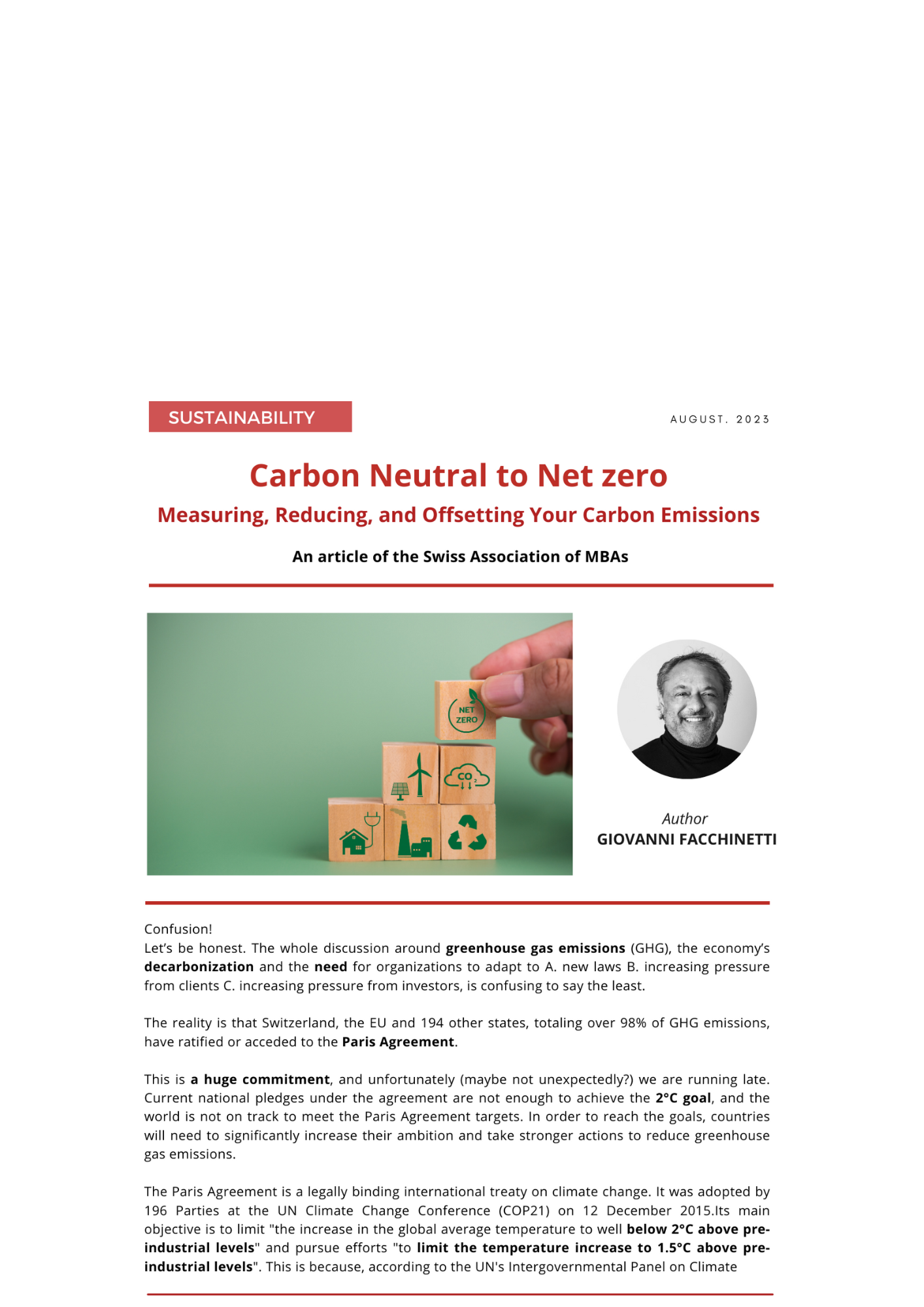 Carbon Neutral to Net zero: Measuring, Reducing, and Offsetting Your Carbon Emissions